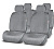 Комплект накидок на сиденье PREMIER HR1400 серый стриженый эко-мех 4 шт