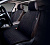 Комплект накидок на сиденье ALCANTARA ALL120 LUXE черный/красная нить 2 шт