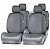 Комплект накидок на сиденье ALCANTARA ALL1400 LUXE серый 4 шт