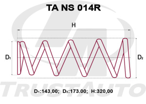 Пружина TANS014R/55020-8H560 TRUST