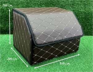 Органайзер автомобильный 40x30x30 см коричневый бежевая нить на липучках 44834AE